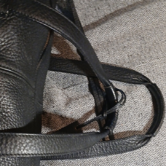 Designer Black Leather Tote Bag - Picture 13 of 16